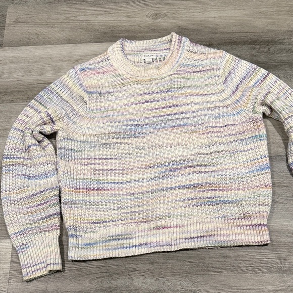 J. Crew Sweaters - J. Crew Pastel Multicolor Stripe Crewneck Sweater - Women's